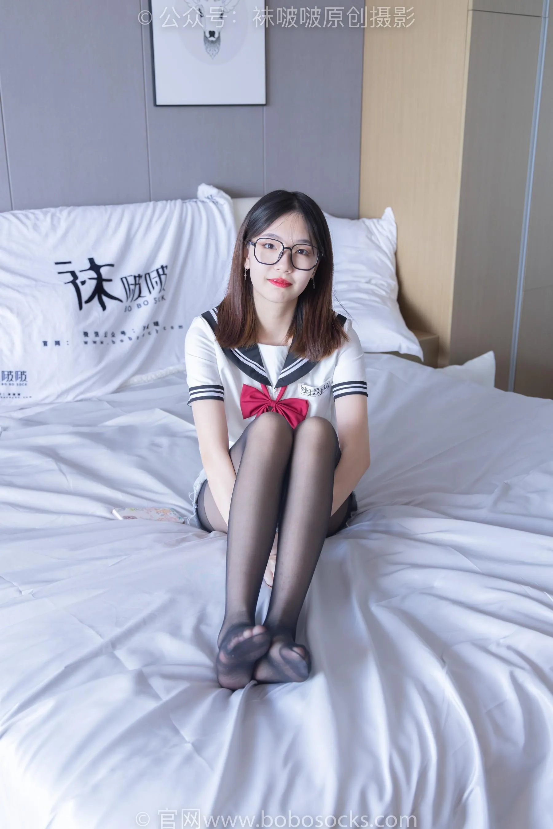 [BoBoSocks袜啵啵]NO.215 小甜豆-三双帆布鞋板鞋、厚白丝、黑丝[23] [54P]插图6